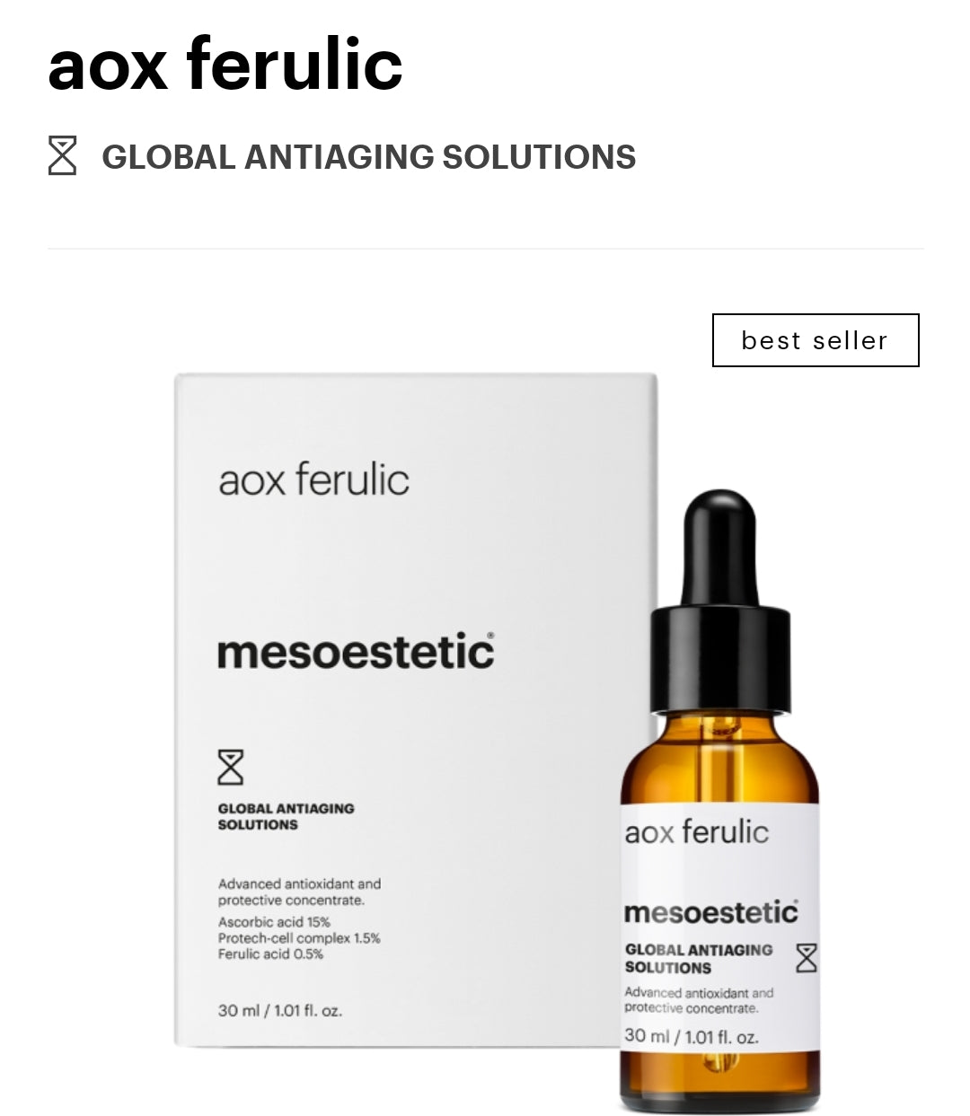 aox ferulic

GLOBAL ANTIAGING SOLUTIONS